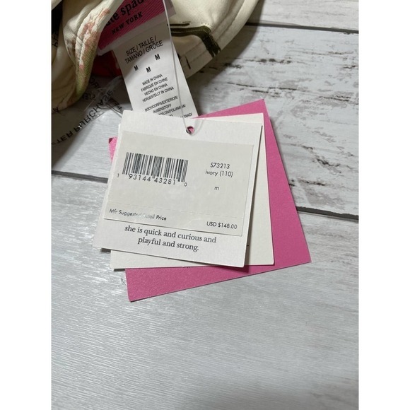 Kate Spade New York IVORY Floral-Print Twist-Front One-Piece Swimsuit - Picture 3 of 8